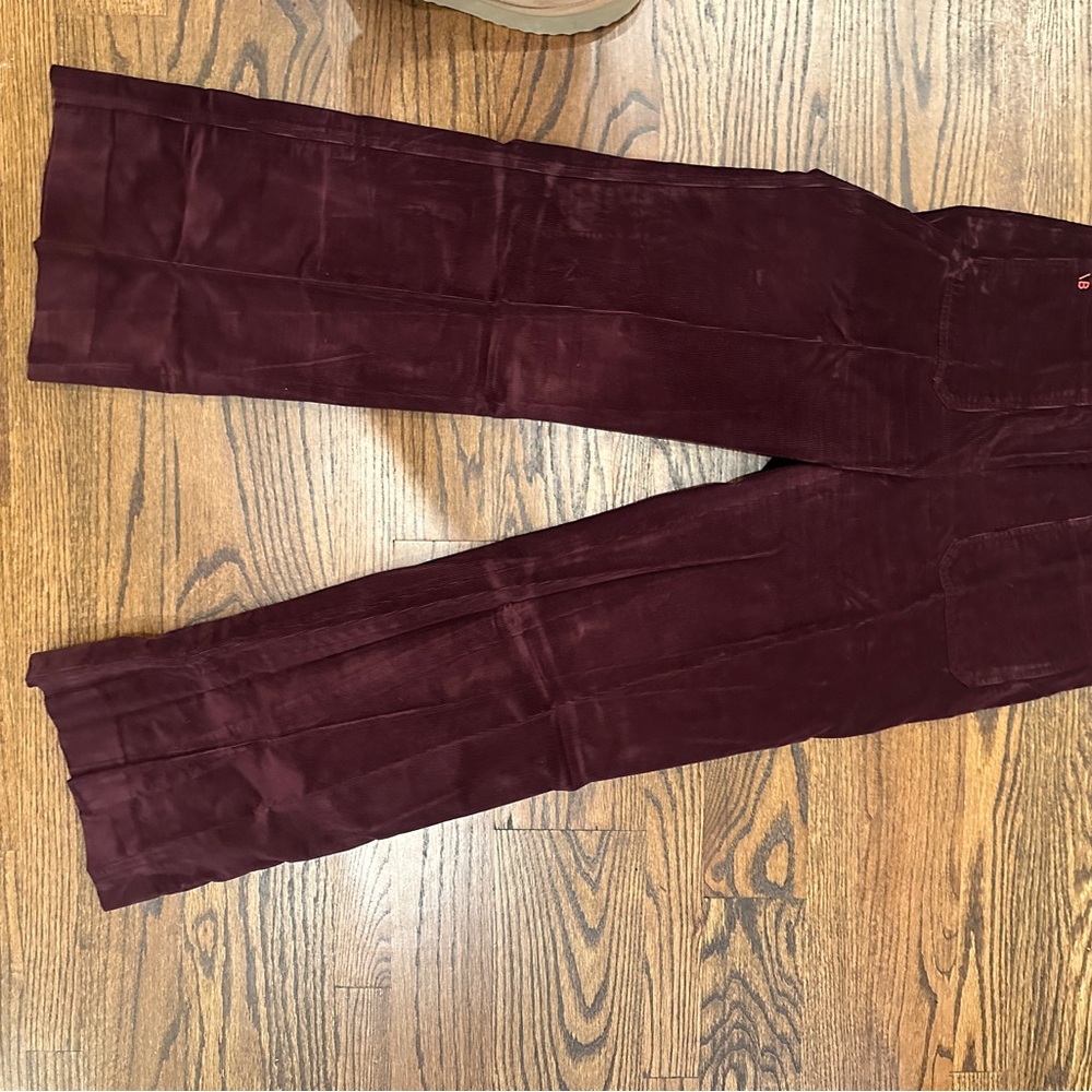 Victoria Beckham Deep Burgundy Flare Cordoroy